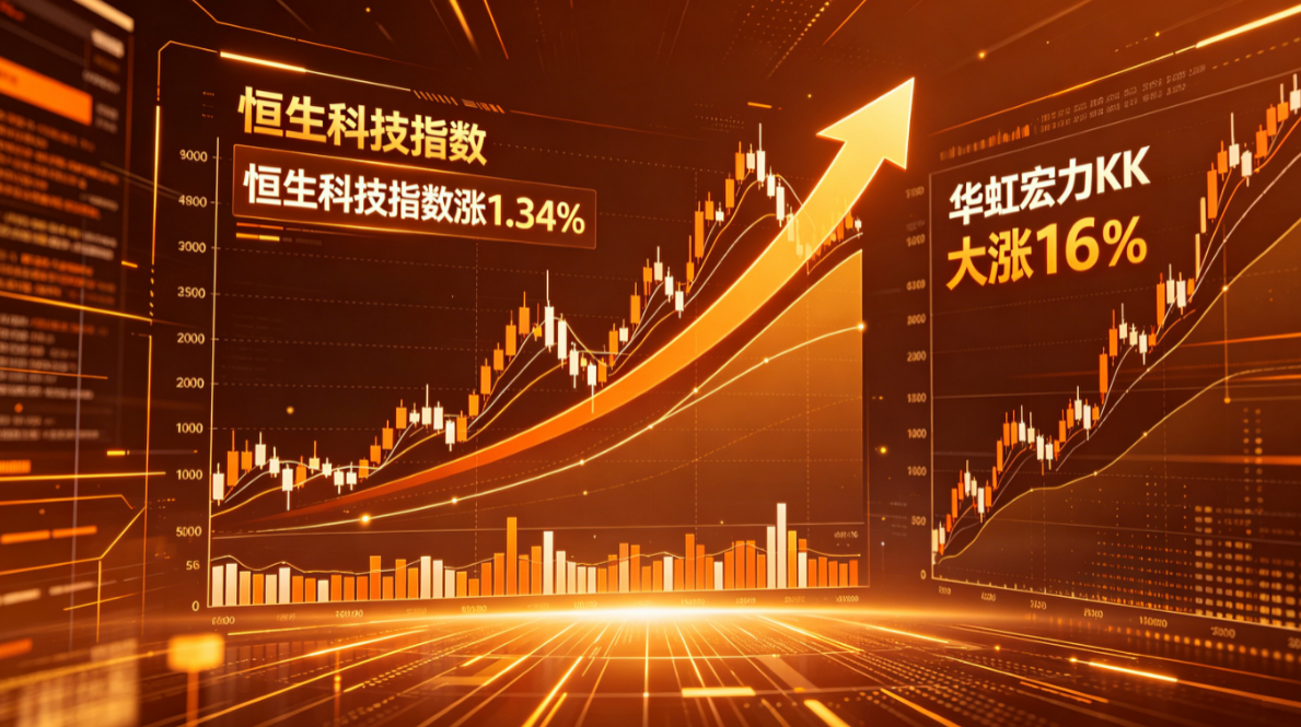 Hong Kong stock midday review: Hang Seng Tech Index rises 1.34%, Hua Hong Semiconductor surges 16%